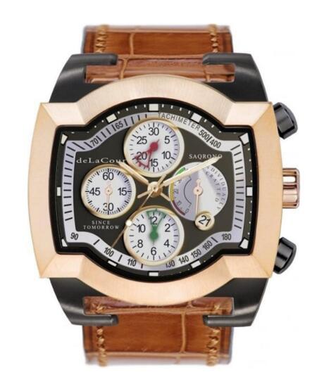 Luxury replica DeLaCour SAQRONO EGO R TI PVD watch WATP0032-1163